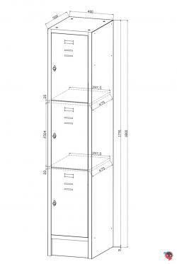 Stahl-Fächerschrank